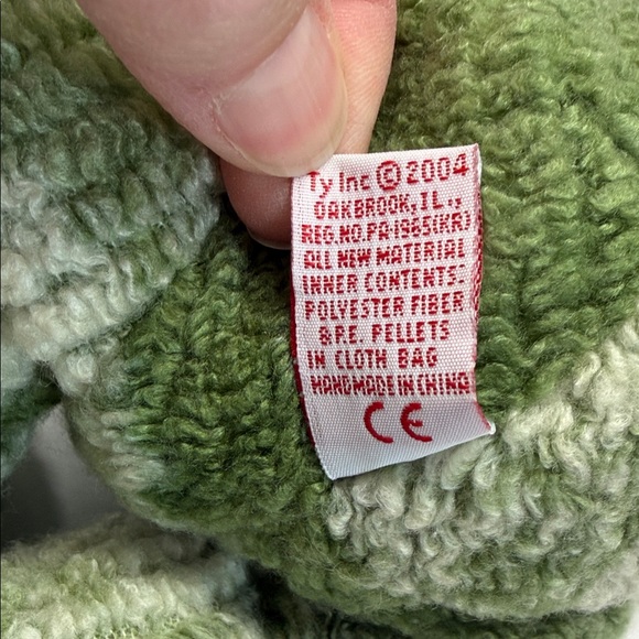 Ty NWT McWooly The Bear Green Tie Dye 2004 St. Patrick’s Day Irish Beanie Buddy - Picture 10 of 10